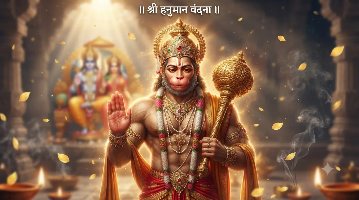 हनुमान वंदना (Hanuman Vandana) संपूर्ण पाठ, अर्थ, लाभ एवं पाठ विधि