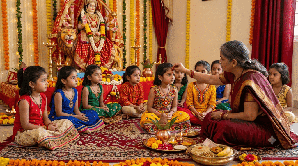 कन्या पूजन विधि (Kanya Pujan Vidhi)