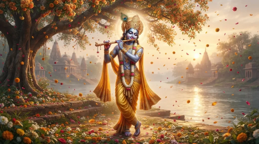 बाँके बिहारी भगवान श्रीकृष्ण का दिव्य स्वरूप – पकड़ लो हाथ बनवारी कृष्ण भजन