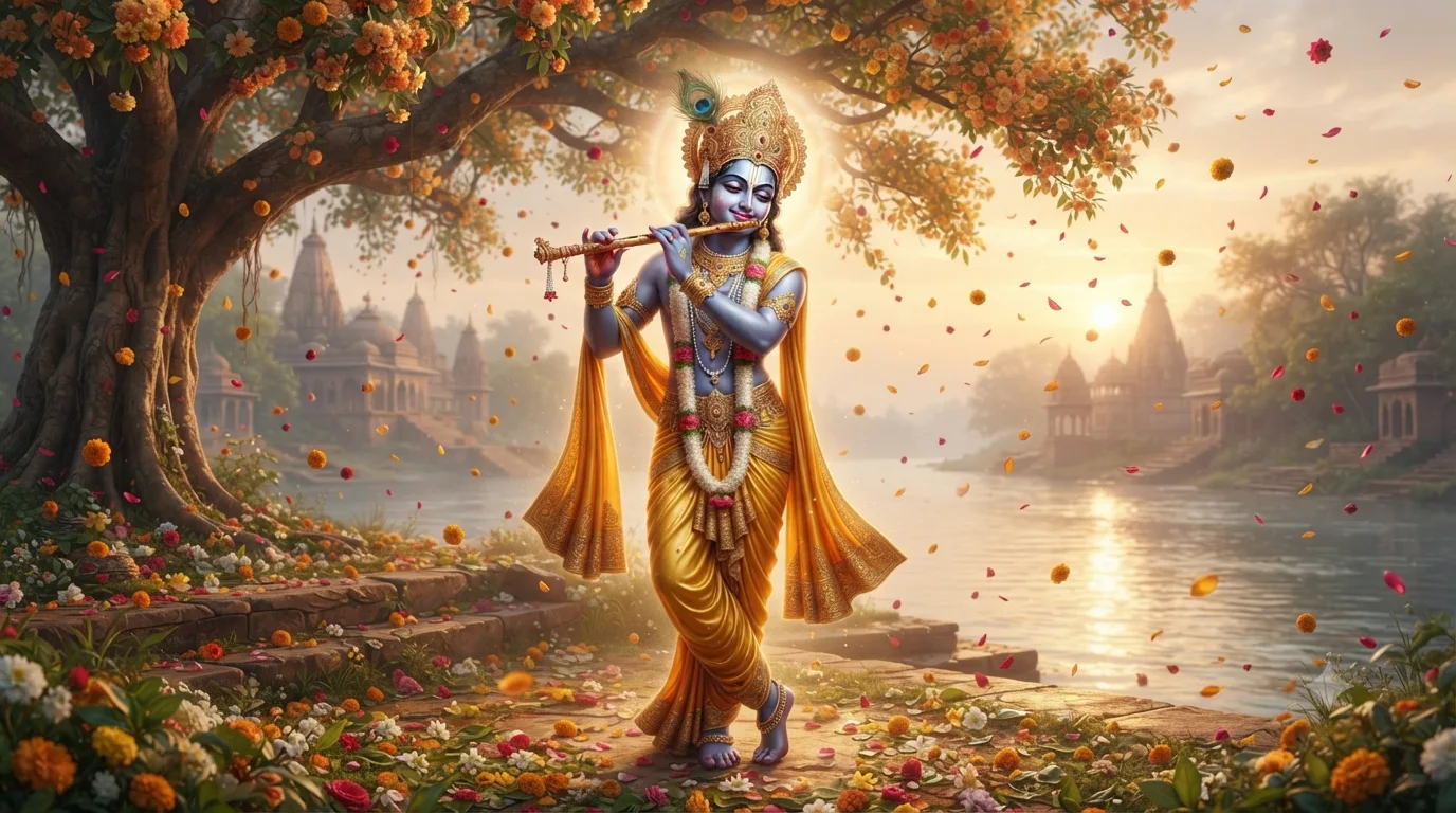 बाँके बिहारी भगवान श्रीकृष्ण का दिव्य स्वरूप – पकड़ लो हाथ बनवारी कृष्ण भजन