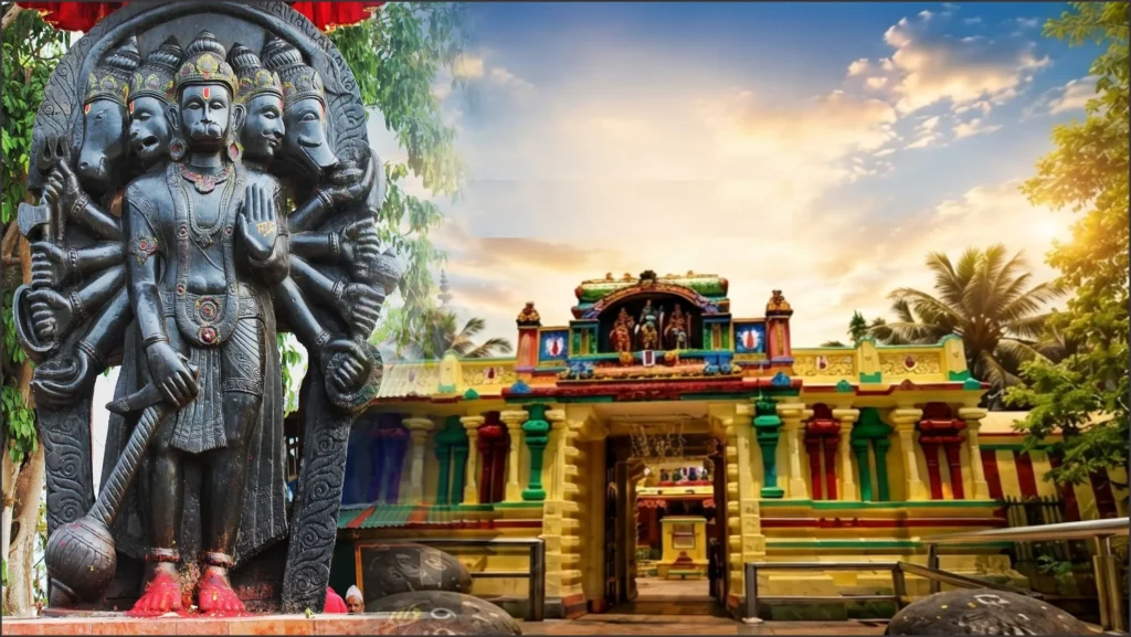 पंचमुखी हनुमान मंदिर रामेश्वरम तमिलनाडु का दिव्य दृश्य