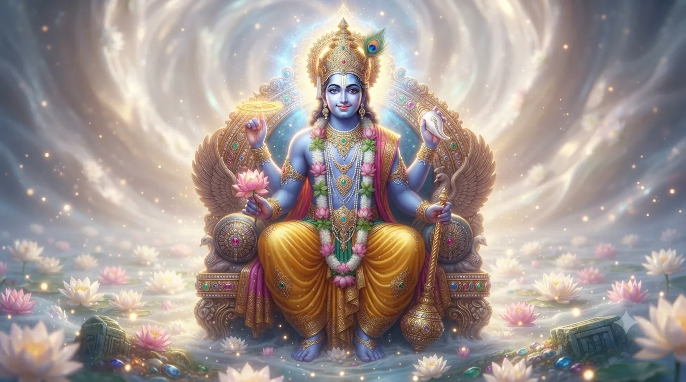 भगवान श्री सत्यनारायण (विष्णु) का दिव्य स्वरूप – सच्चे मन से जो भी पुकारे विष्णु भजन