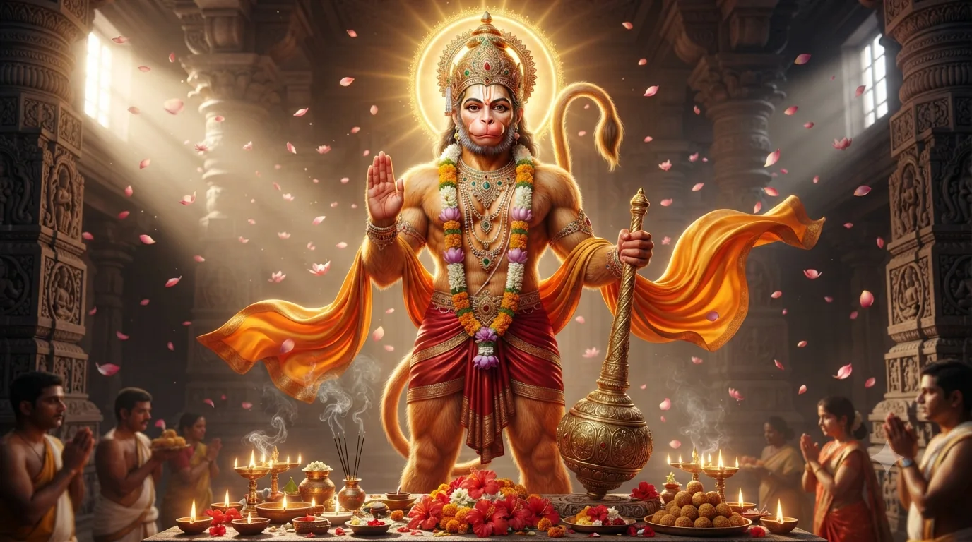 मंगलवार को हनुमान जी की पूजा कैसे करें – संपूर्ण मंगलवार हनुमान पूजा विधि, मंत्र, भोग और नियम
