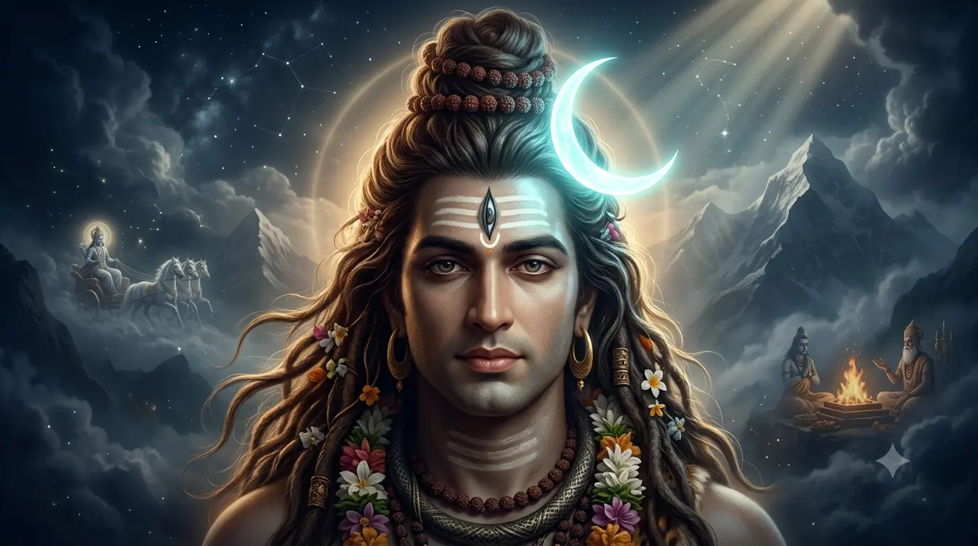 भगवान शिव के मस्तक पर विराजमान अर्धचंद्र चंद्रशेखर महादेव