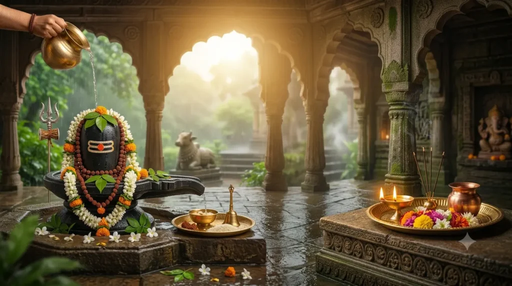 शिवलिंग पूजा विधि जलाभिषेक और बेलपत्र