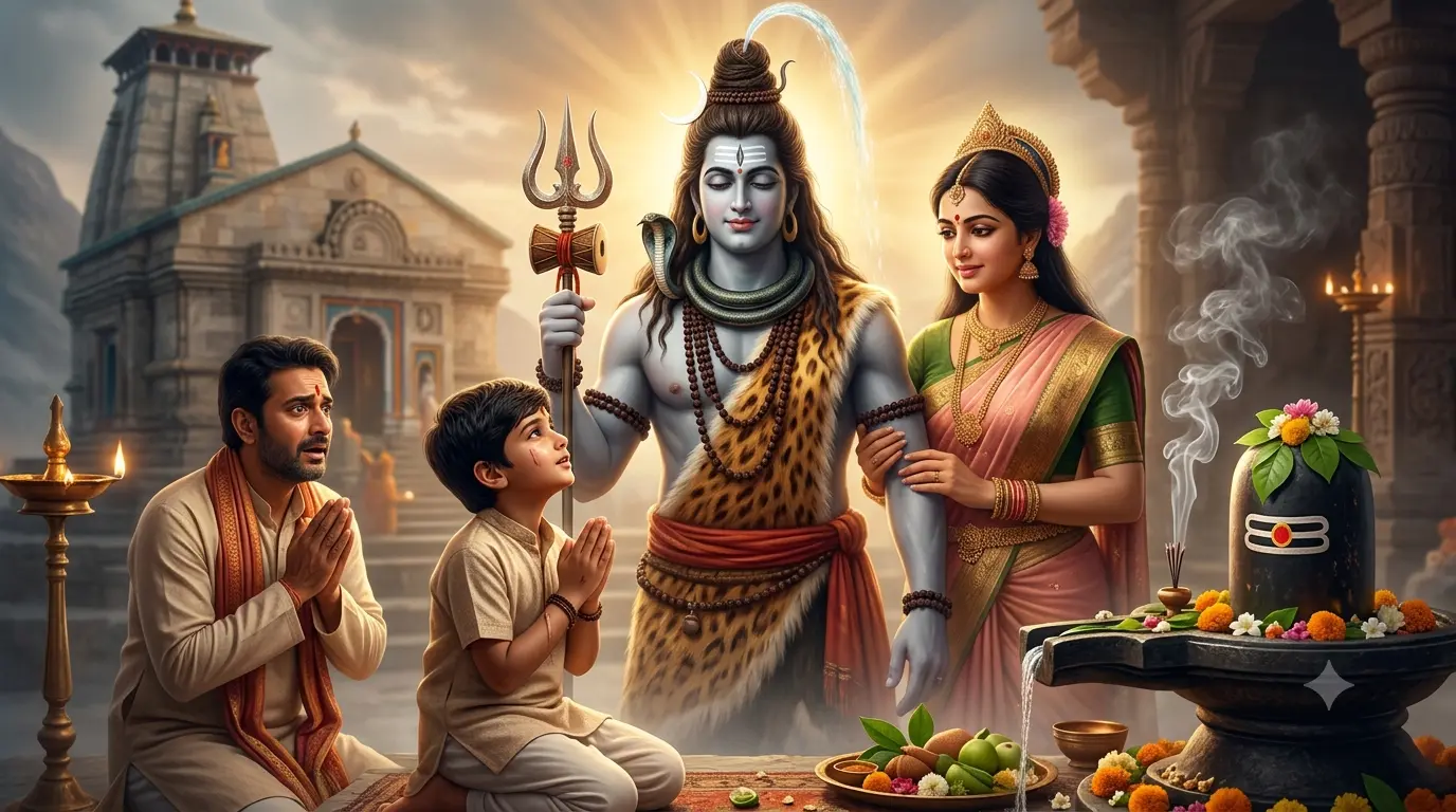 सोमवार व्रत कथा भगवान शिव और माता पार्वती