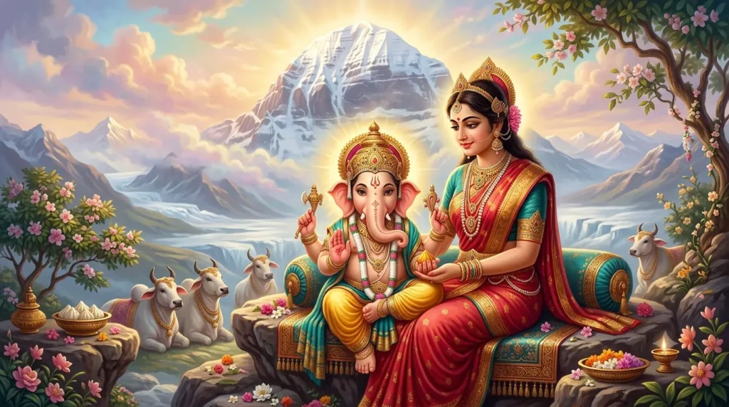 गणेश जन्म कथा भगवान गणेश और माता पार्वती
