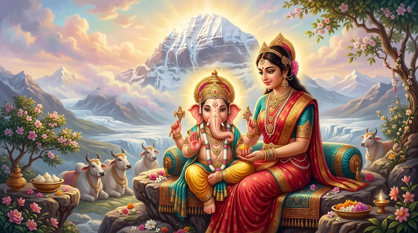 गणेश जन्म कथा भगवान गणेश और माता पार्वती