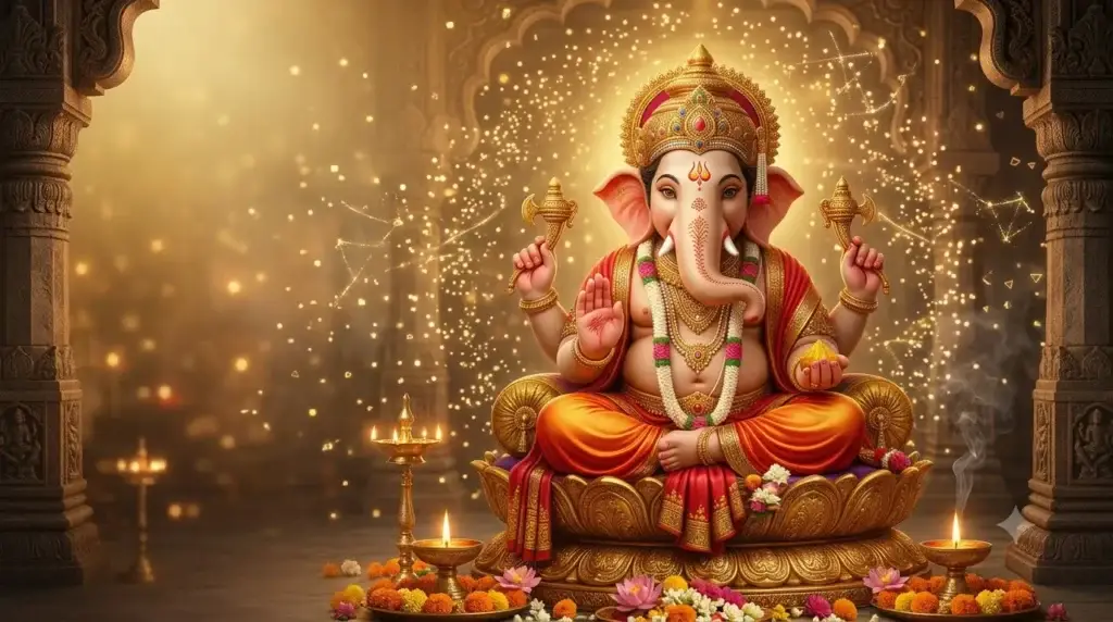 श्री गणेश सहस्रनाम स्तोत्र में भगवान गणेश का दिव्य स्वरूप