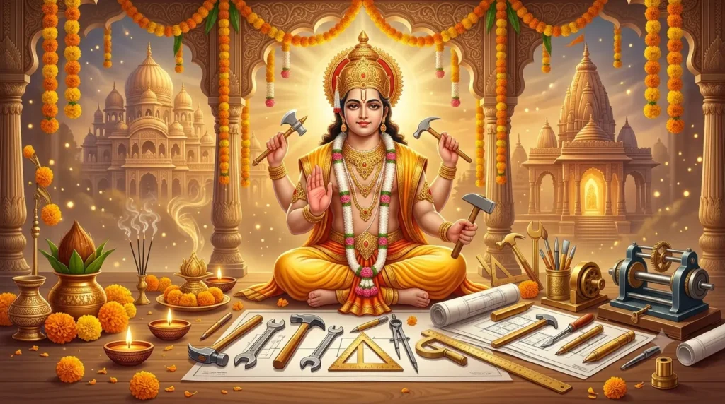 विश्वकर्मा पूजा 2026 भगवान विश्वकर्मा