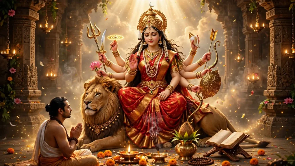 दुर्गा सप्तशती उपसंहार में मां दुर्गा और नवार्ण मंत्र जप