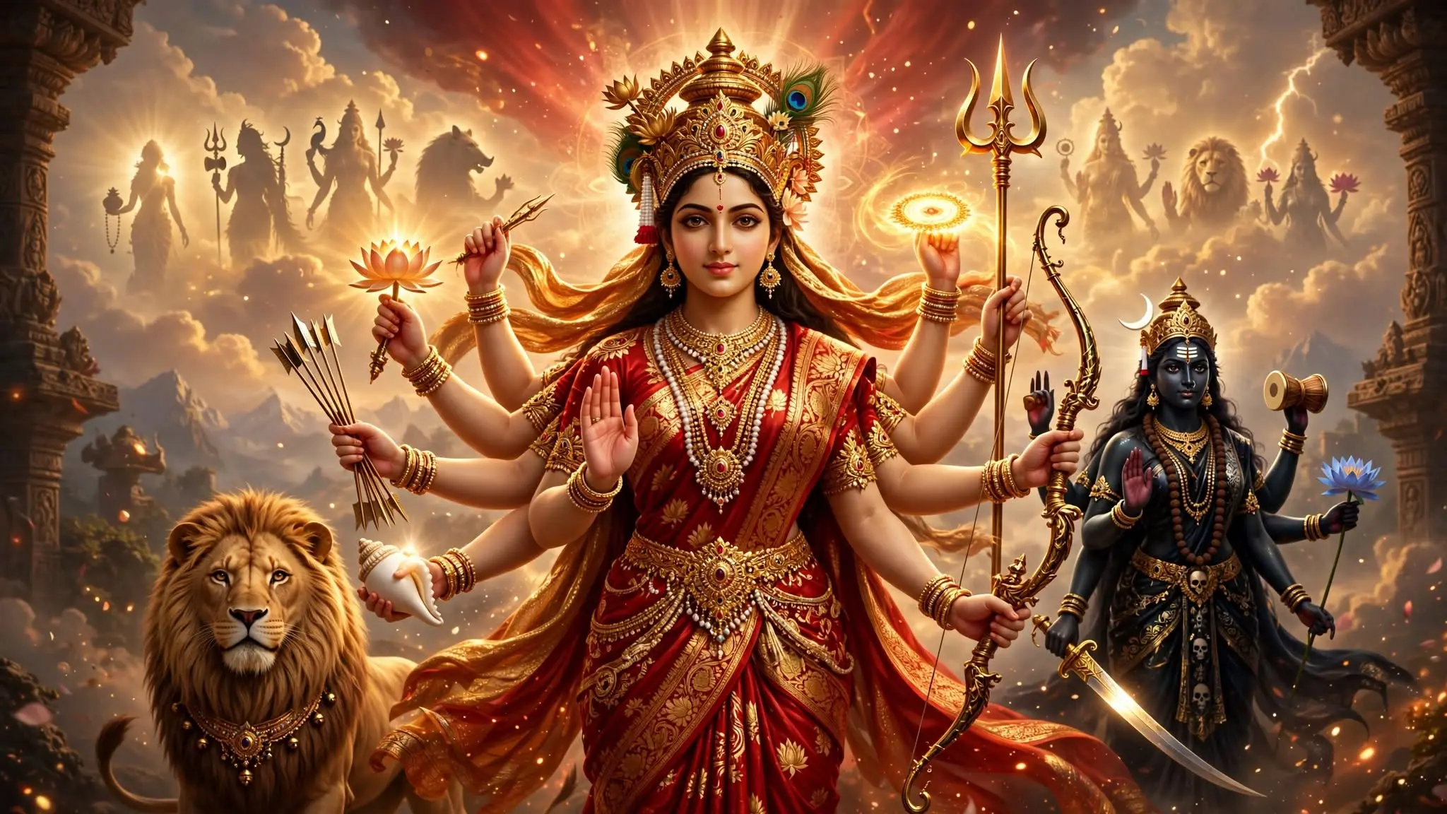 दुर्गा सप्तशती आठवाँ अध्याय रक्तबीज वध बैनर